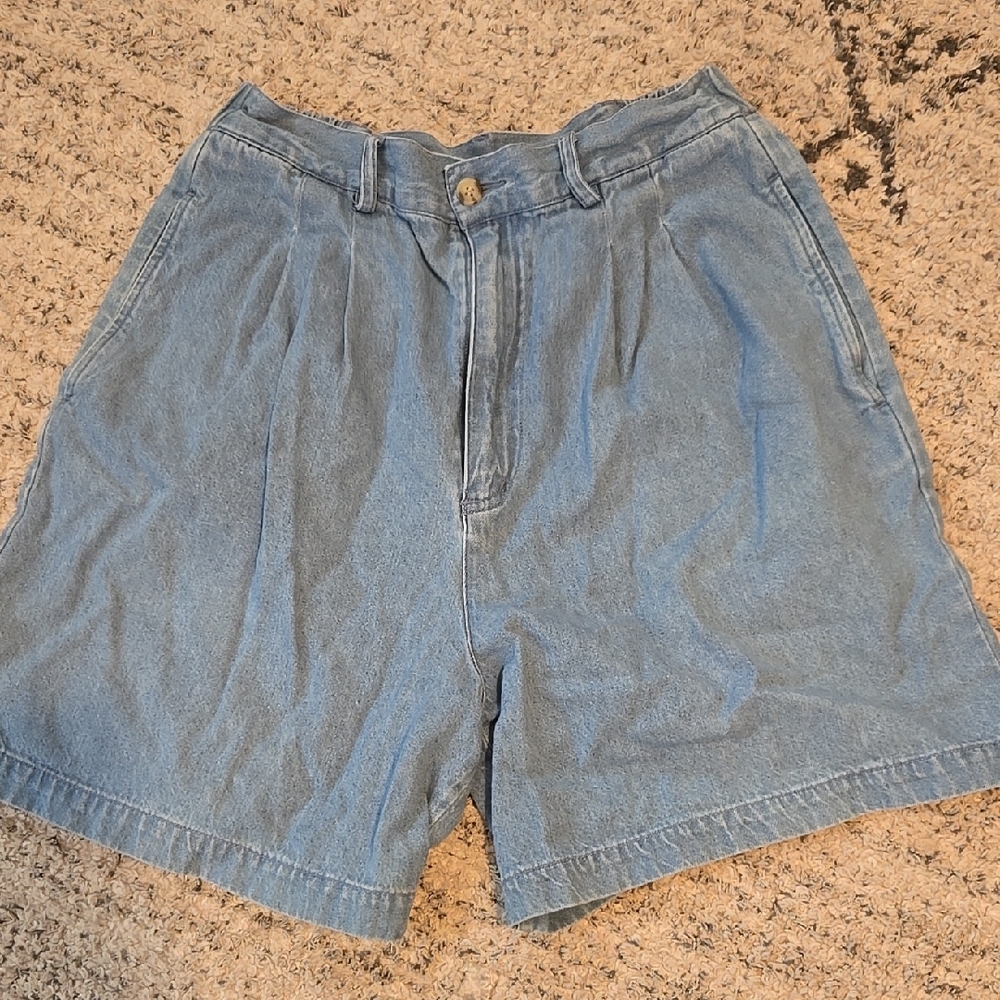 80s Pleated Bermuda Jean Shorts Jorts Xs Pleats True Vintage
